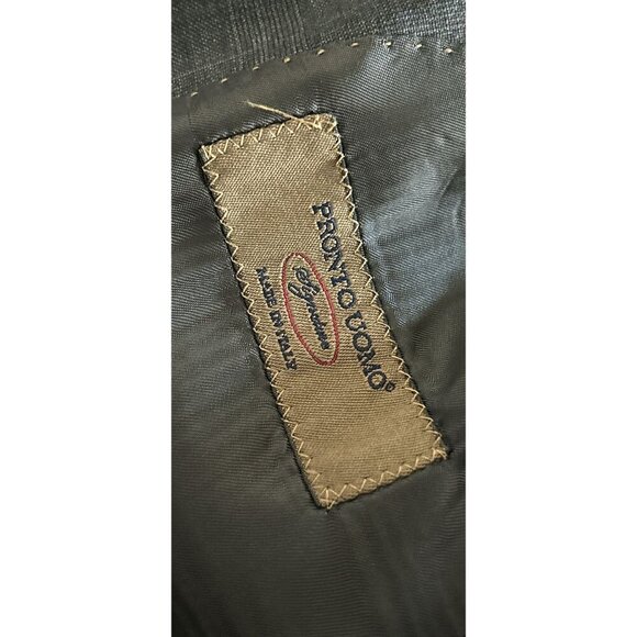 Pronto Uomo Suit Supper 1200 Wool Charcoal Gray Two-Button Suit Jacket & Pants S - Picture 14 of 16
